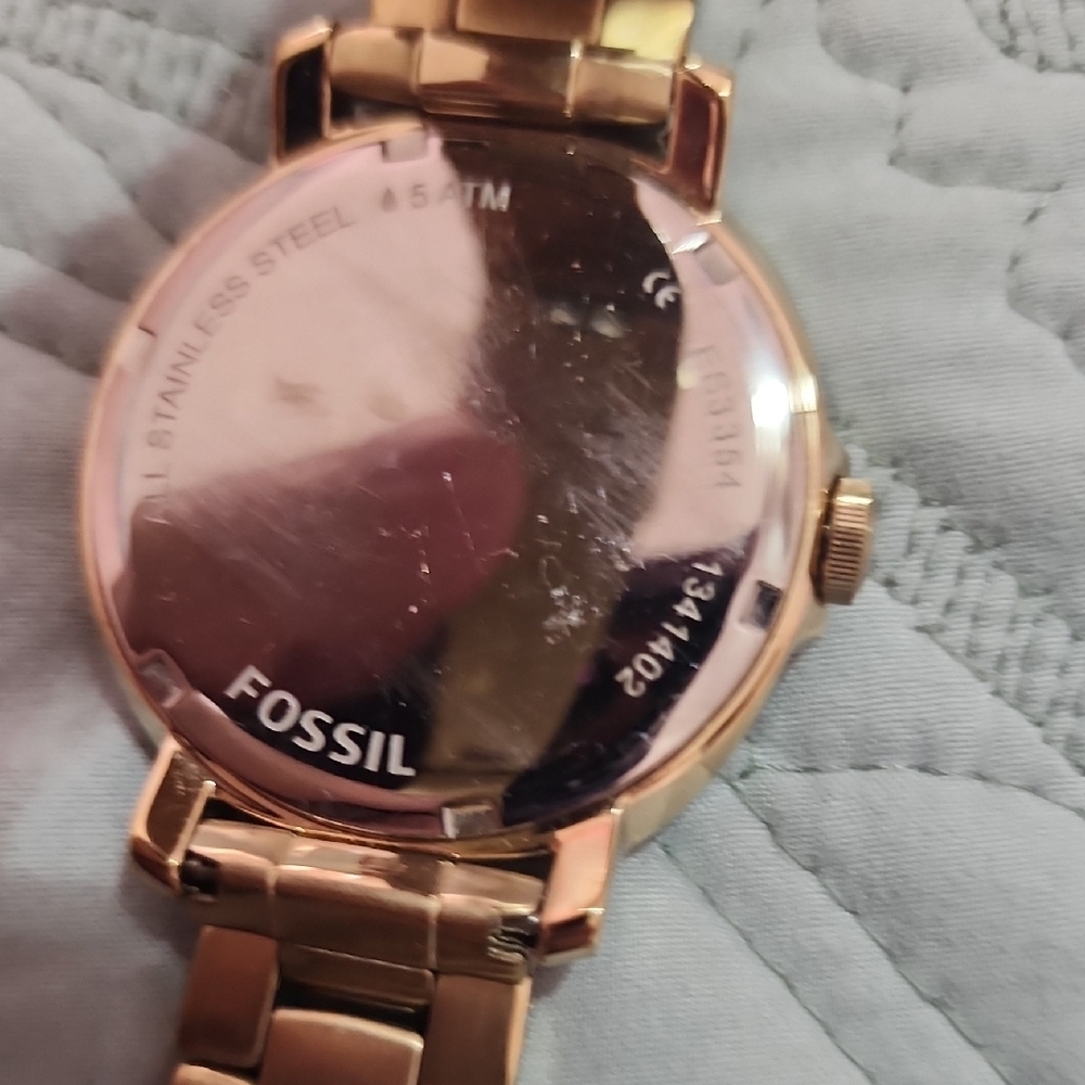 FOSSIL Gold-Tone Watch with White Dial - Picture 4 of 8